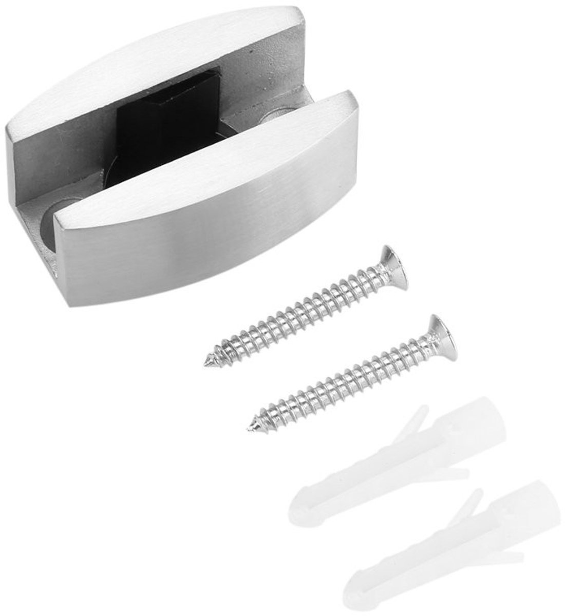 Dailygoods- Vloergeleider Hoogwaardig RVS 304 - Schuifdeur Accessoire - Vloerrolgeleider - Geleidingsrol - Instelbare Glasdikte 8-14 mm - Duurzaam en Roestbestendig - Schuifdeursysteem