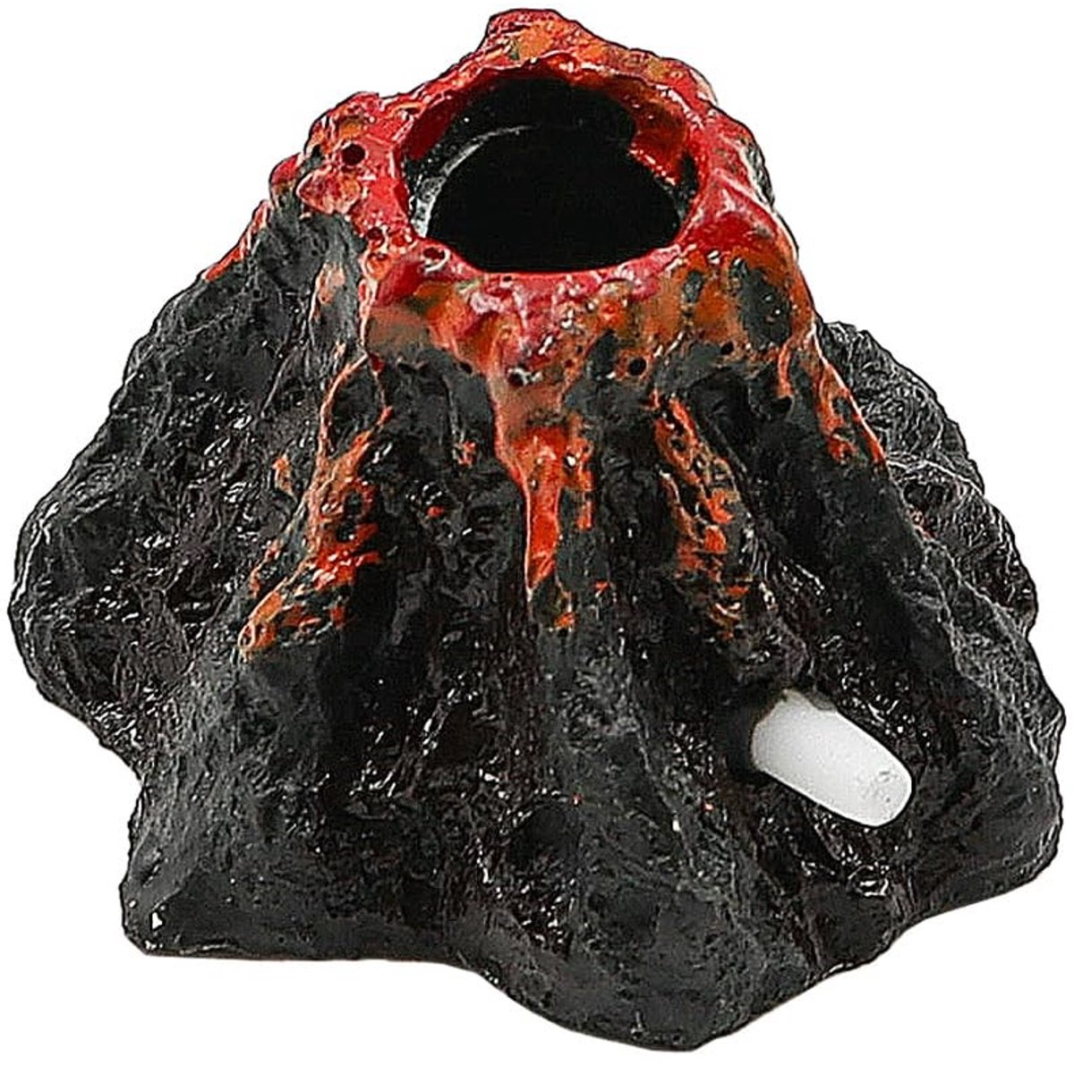 Dailygoods- Vulkaan Decoratie - Mini Aquarium Decoratie - Aquascape - Hars - 7x5cm - Veilig voor Vissen - Aquariumdecoratie