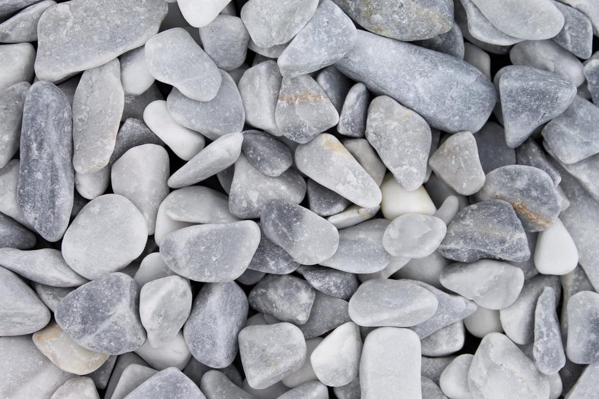 Natuurgrind Gewassen - Tuingrind Vijvergrind - Tuin Decoratie - Slijtvast Duurzaam - 5 kg Zak - Ice Blue