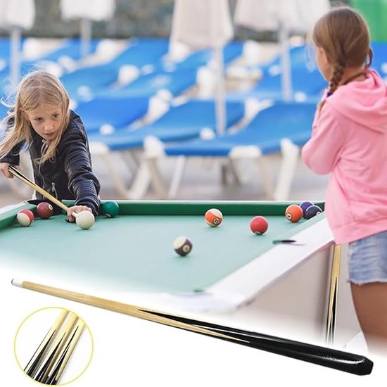 Biljartkeu Kinderen - Snookertafel Keu - Biljart Spelen - Handgepolijst Essenhout - 90 cm - Natuurlijk — afbeelding 3