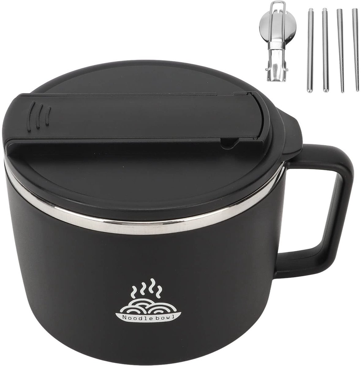 Dailygoods- Pastakom 1200 ml - Magnetronbestendig - Dubbellaags Roestvrij Staal - Multifunctioneel Keukenhulpmiddel - Warmte-isolerend - Voorraaddoos voor Levensmiddelen - Noedelkom