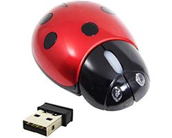 Lieveheersbeestje Computermuis - Kinder Muis Optisch - Computer Gebruik - Mini Vorm Ontwerp - 85 x 60 x 30 mm