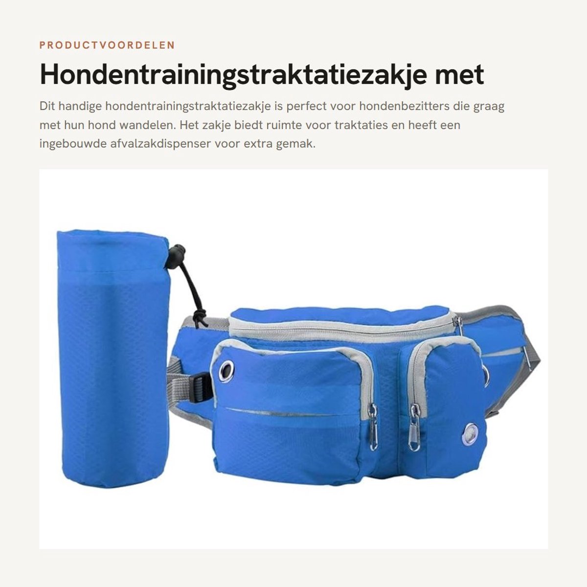 Dailygoods - Hondentrainingstraktatiezakje met Afvalzakdispenser