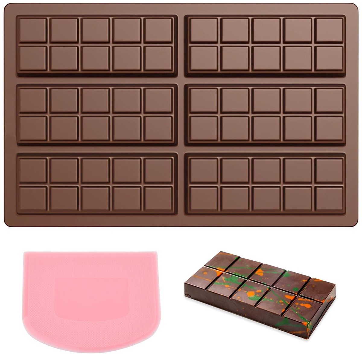 Dailygoods- Chocoladevorm - Siliconen - BPA-vrij - Antiaanbaklaag - Diepe Mal - Temperatuurbereik - Flexibel