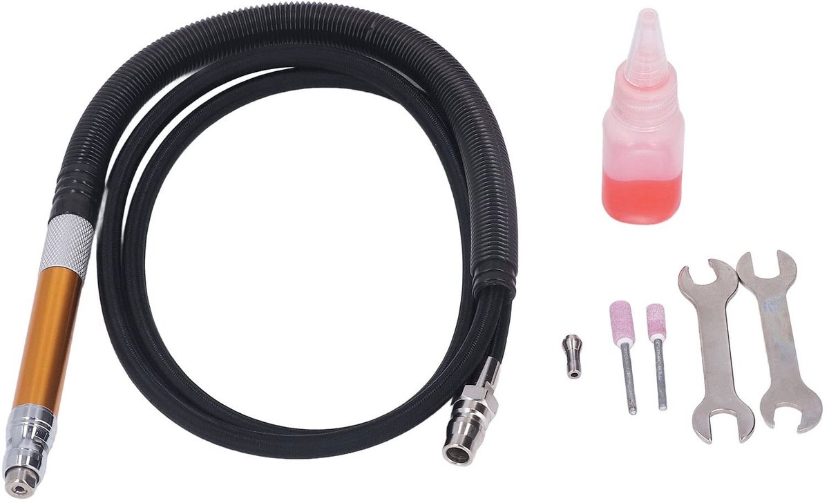 Dailygoods- Potloodslijper 70000 tpm - Pneumatisch Gereedschap - Slijpkop - Luchtverbruik 7,06 cfm - Luchtdruk 90 psi - Opbergdoos inbegrepen - Luchtslijper