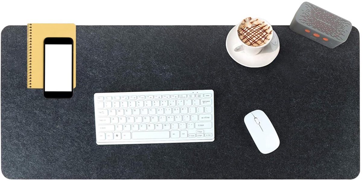 Dailygoods- Bureauonderlegger Vilt - Bureauonderlegger 40x90 cm - Tafelonderlegger - Onderlegger voor Laptop - Bureau Accessoires - Zacht en Aangenaam Handgevoel - Muismat