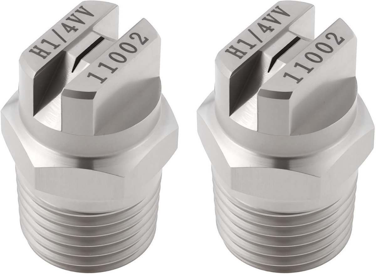 Dailygoods- Nozzle Hoge Druk 0,91mm Opening - 110° Sproeikop - 1/4 BSPT Buitendraad - V-vormig Mondstuk - Compatibel met Prochem - Efficiënte Wateroutput - Hogedrukmondstuk