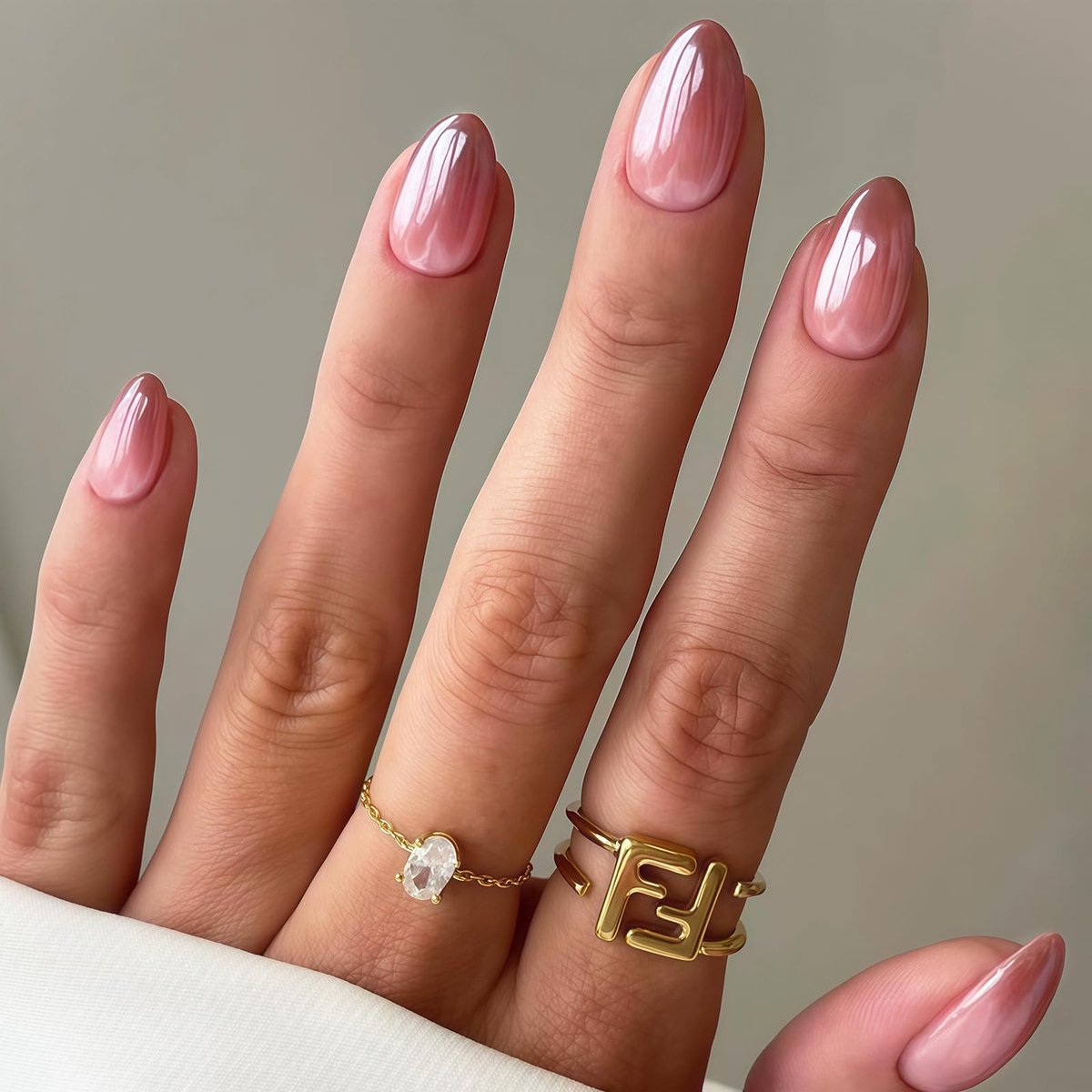 Dailygoods- Kunstnagels 24 stuks - Kleurverloop Bruin - Amandelvorm - Herbruikbare Kunstnagels - Glanzend en Dekkend - Eenvoudig te Verwijderen - Nepnagels