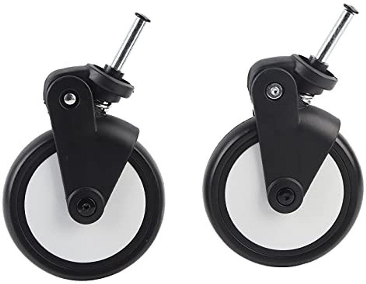 Dailygoods- Reservewielen 360 Graden Draaibaar - Voorwielen/Achterwielen - Slijtvast/Natuurlijk Rubber - Geschikt voor Yoyo/Yoya - Eenvoudig te Installeren - Kinderwagenwielen