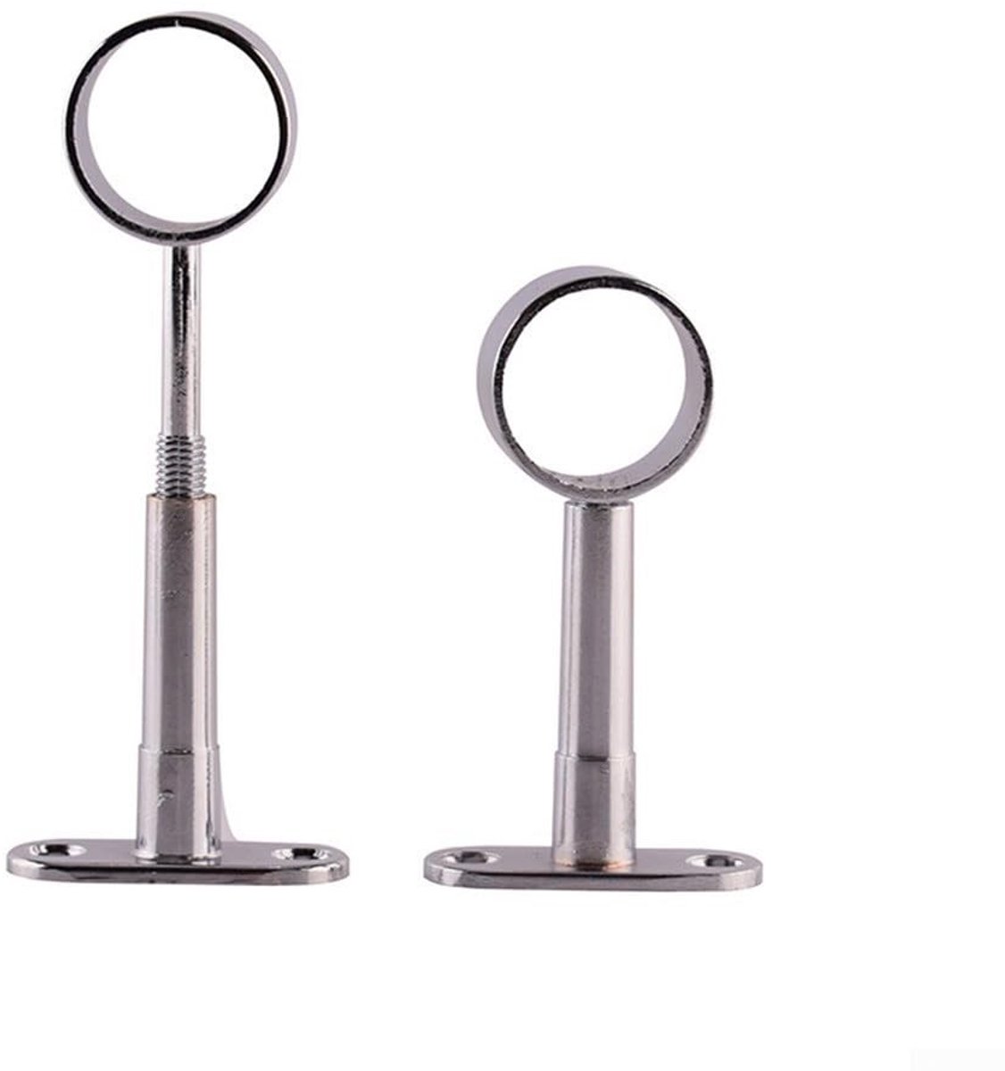 Dailygoods- Kledingbeugel Verstelbare Lengte 79-108mm - Middensteunbeugel - Kaststangondersteuning - Stevig en Duurzaam - Compatibel met 25mm Garderobestang - Kaststeun