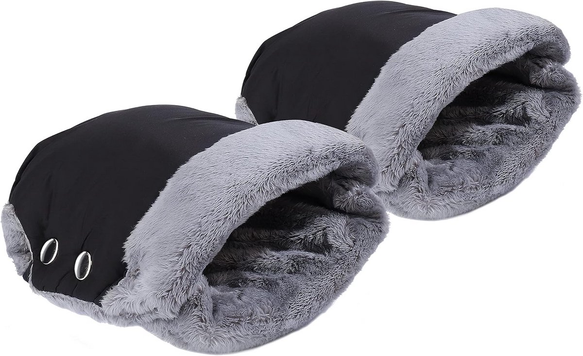 Kinderwagen Handwarmers - Winter Muts - Baby Vervoer - Extra Dikke Voering - 21x18 cm - Zwart