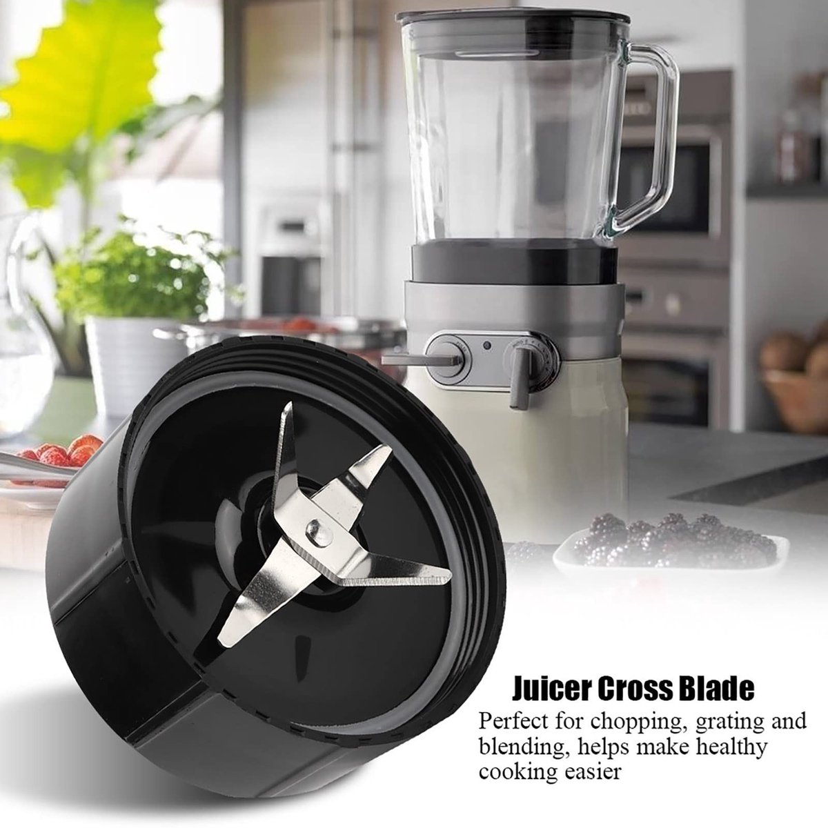 Dailygoods- Extractor Cutter - Vervangingsonderdeel voor Mixer - Blender - Juicer - Schokbestendig - Roestvrij Staal - BPA-vrij - Blender Mes