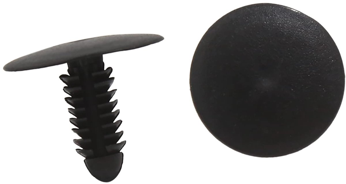 Dailygoods- Schroef met Klinknagels - Bevestigingsmiddelen - Kunststof - Set van 40 Stuks - Totale Lengte 22 mm - Geschikt voor Vrachtwagens/Auto's