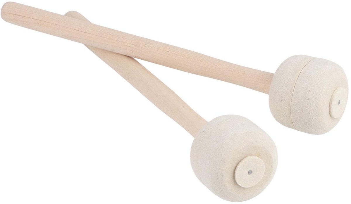 Dailygoods- Drumstok Lichtgewicht - 2 Stuks Wolstokslaghamers - Houten Handgreep - Percussie-Instrument - Geschikt voor Studenten en Volwassenen - Draagbaar - Percussiestok