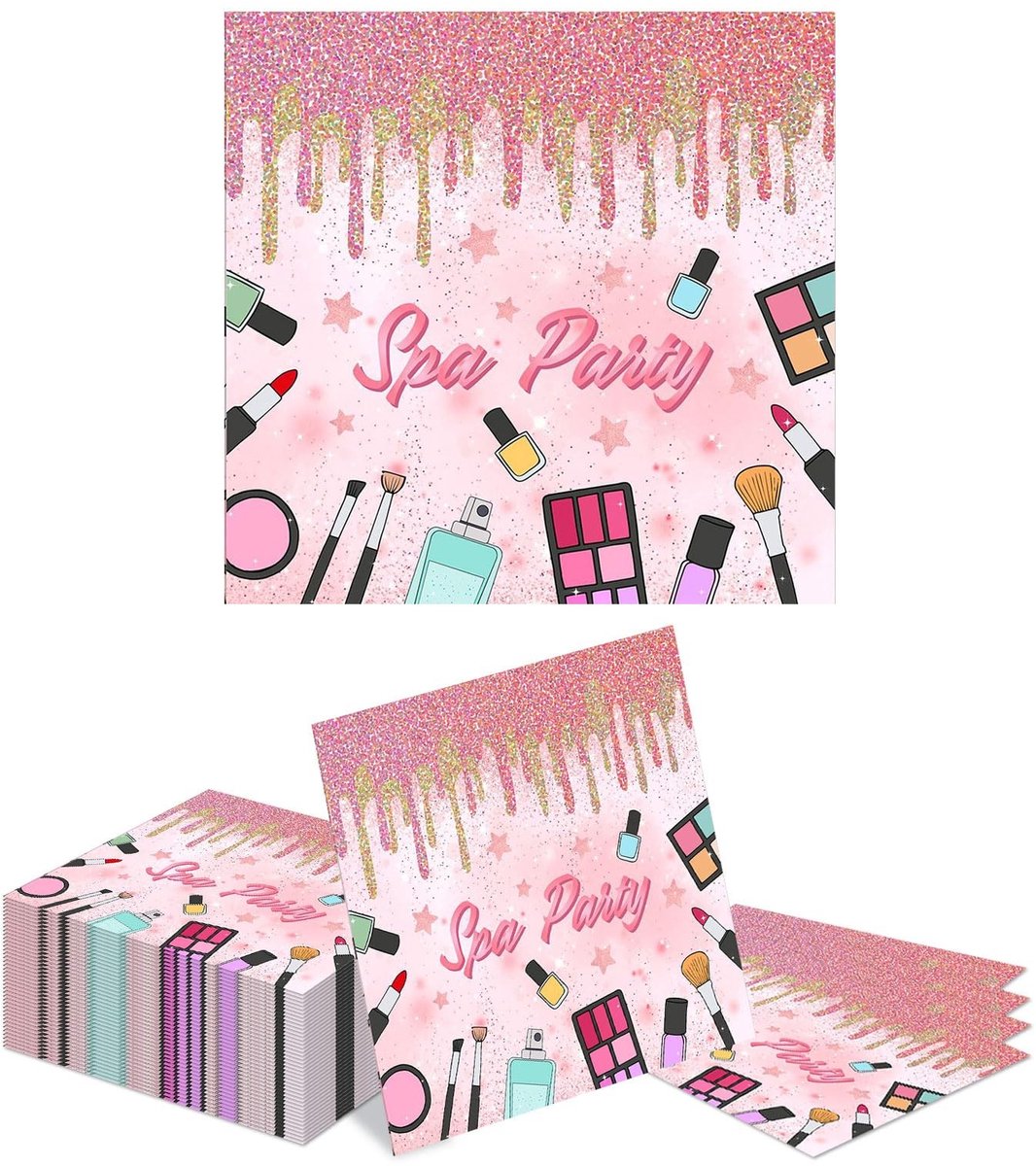 Dailygoods- Servetten 40 Stk - Wellness Make Up - Papieren Servetten - Wegwerp Servetten - Diner Servetten - 2 Laags Decoratie