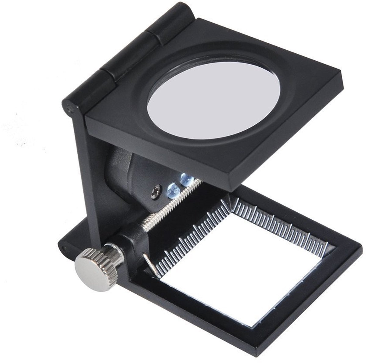 Dailygoods - Draagbaar Vergrootglas - 10x Vergroting - Met LED-lamp - Zwart - Voor Textiel en Sieraden - Ideaal voor Reparatie en Detailwerk