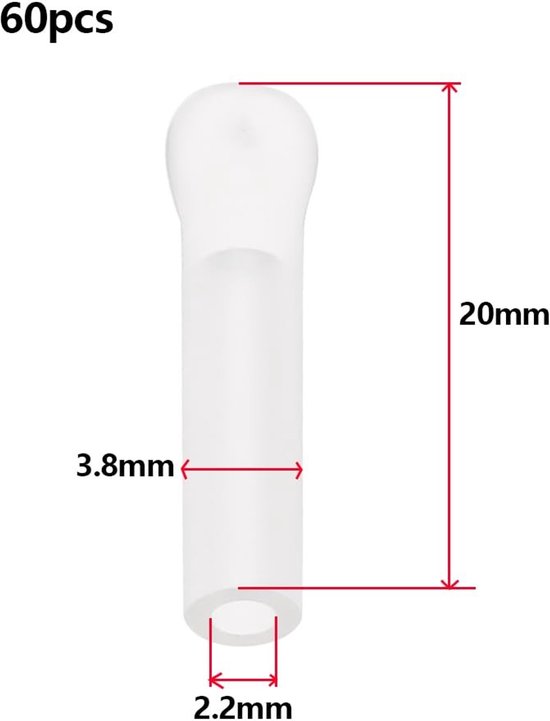 Dailygoods - Dailygoody - Siliconen Float Adapters - Vervangende Onderdelen - Transparant - 60 Stuks - Visgerei Accessoires - Geschikt voor Karper en Match Vissen van Dailygoods — afbeelding 4