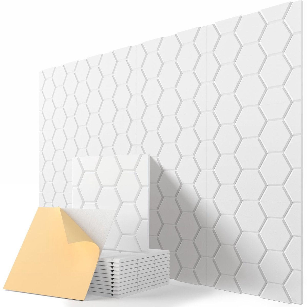 Dailygoods- Akoestische Panelen 12 Stuks - Geluidsisolatie - Geluidsabsorber - Wanddecoratie - Veilig Materiaal - Uniek Ontwerp 30 x 30 x 1 cm