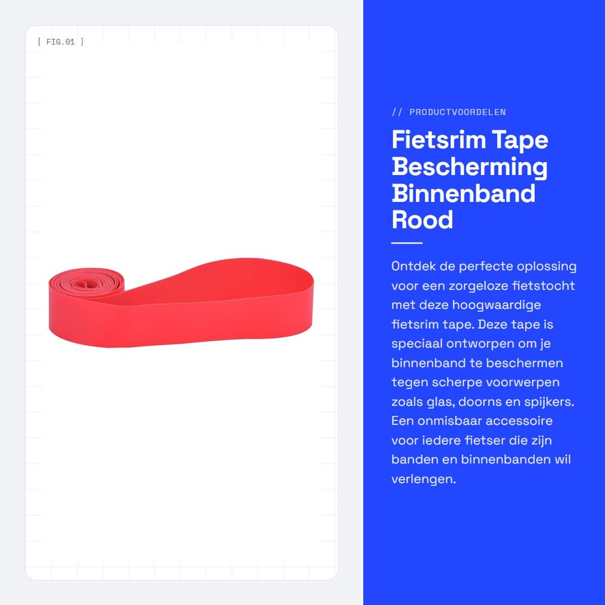 Dailygoods- Velg Tape - Bescherming Fiets Binnenband - 4 Maten - Kwalitatief Hoogwaardig - Duurzaam - Geschikt voor Outdoor - Bandbescherming