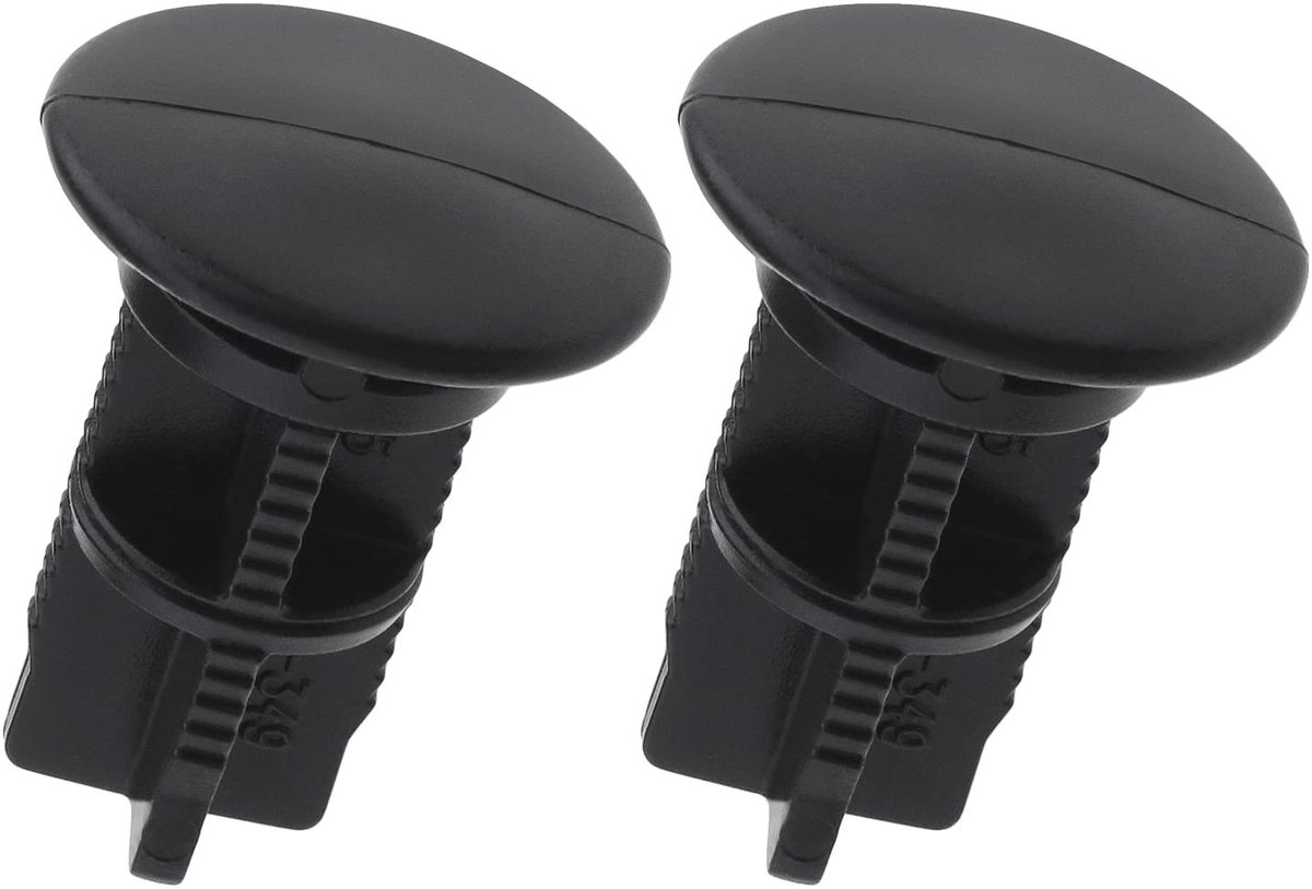 Dailygoods- Scharnierstiften 43 mm - 2 Stuks - Zwarte Kunststof - Scharnieren Vuilnisemmerdeksel - Compatibel met Otto/ESE - Duurzaam - Scharnierpen