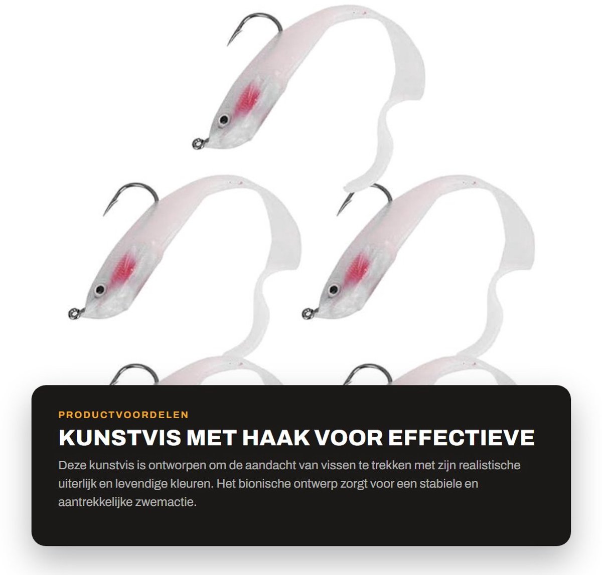 Dailygoods- Kunstaas Hoge Prestaties - Zacht - Kunstvis - Kunstaas Set - Haak met Hoge Weerstand - Realistisch Uiterlijk - Vishaak