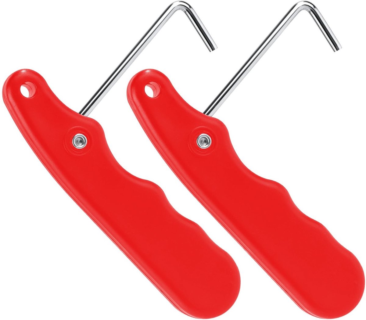 Dailygoods- Schaatsveters 2 Stuks - Opvouwbare Hockey Veters - Draagbare Schaatsschoen Veters - Roestvrij Stalen Veterhaak - Kunststof - 9,5 x 4,5 x 1,5 cm - Schaatsaccessoires