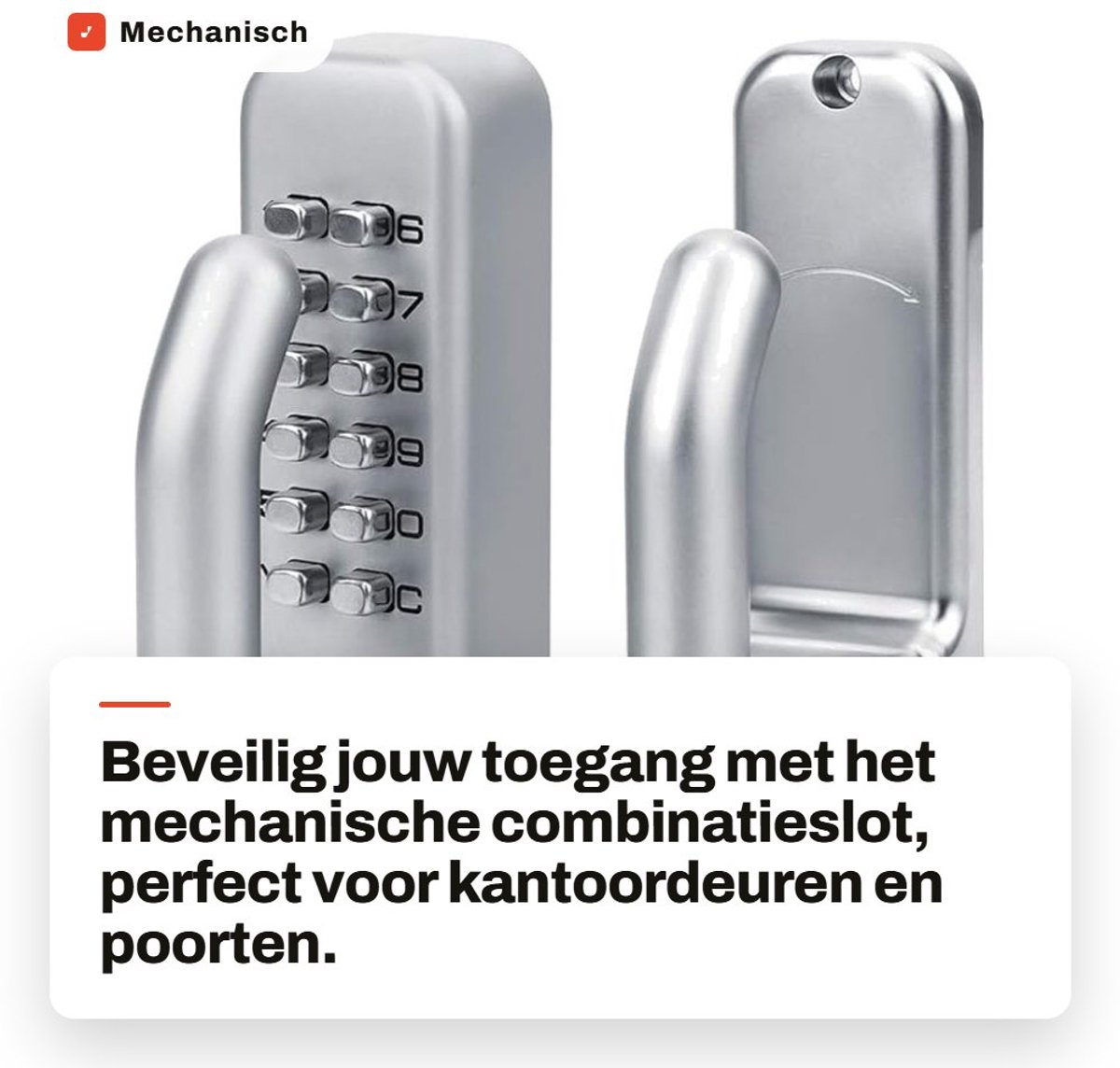 Dailygoods- Combinatieslot Waterdicht - Mechanisch Deurslot - Beveiligde Toegangspoort - Binnen/Buitendeur - Zinklegering - 1-11 Cijfers Wachtwoord