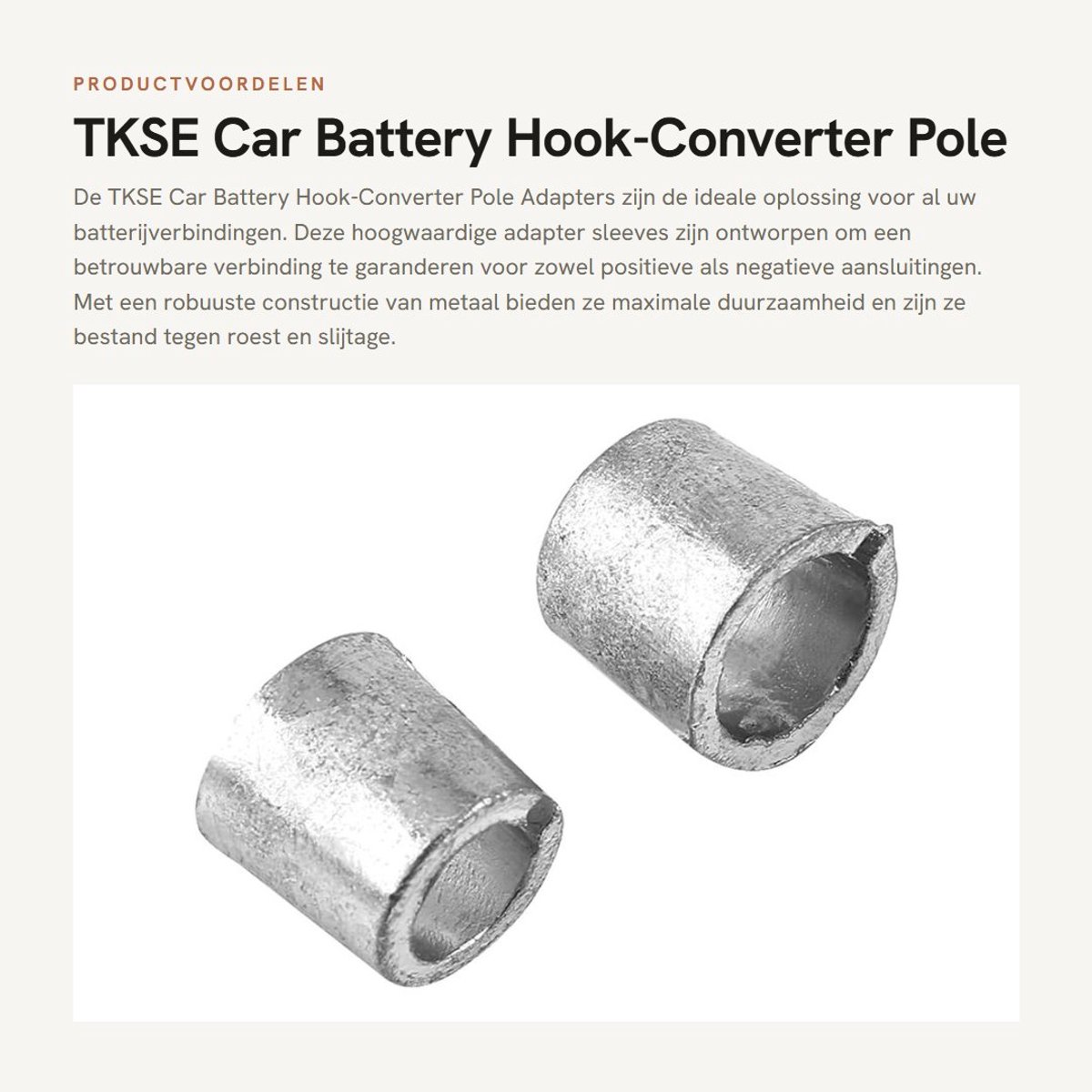 Dailygoods - Car Battery Hook-Converter Pole Adapters - Duurzame Anode Cathode Sleeves