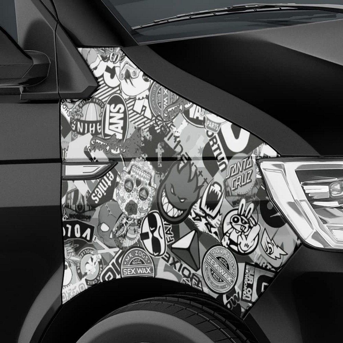 Autofolie - Design sticker - Voertuig personaliseren - Luchtkanaaltechniek - 100x150cm - Z
