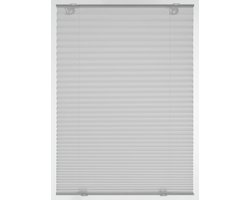 Plisségordijn met zuignappen - Vouwgordijn ondoorzichtig - Privacy en zonwering - Bevestiging zonder boren - 50 x 130 cm - Grijs