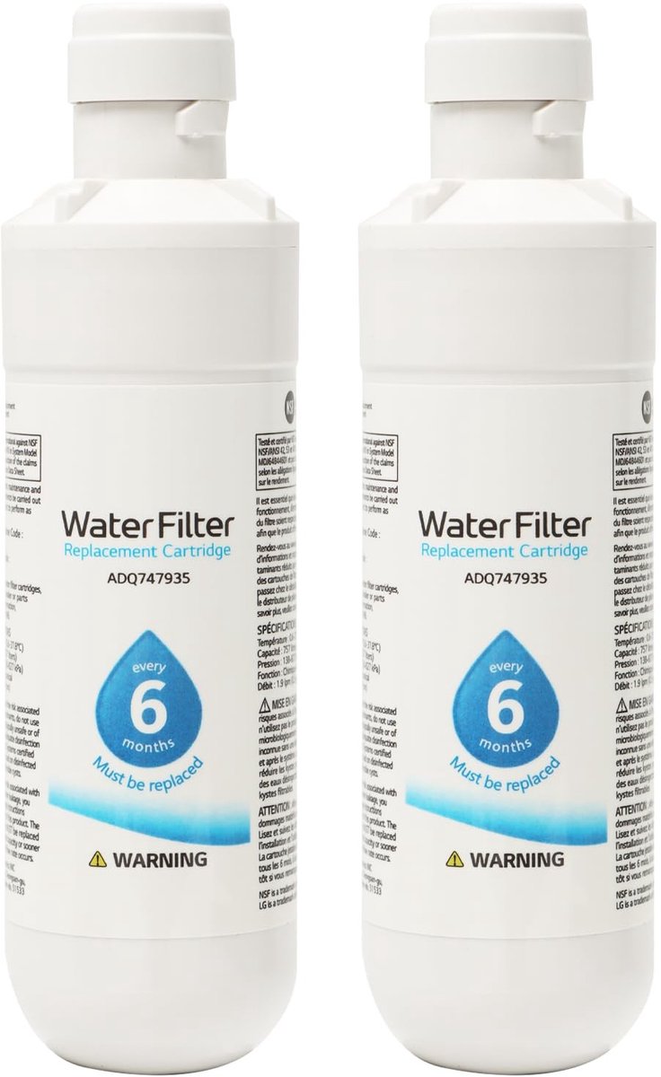 Dailygoods- Koelkastwaterfilter 2 Stuks - Universele Vervangingsfilter - Compatibel met Kenmore9980 - Filtert tot 300 Liter - Eenvoudig te Vervangen - Vermindert Zware Metalen - Waterfilter