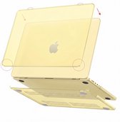 Casemania Hoes Geschikt voor Macbook Neo - Geel - Matte Hardcase Laptop Cover met Ventilatie Geschikt voor Apple Macbook Neo A3404