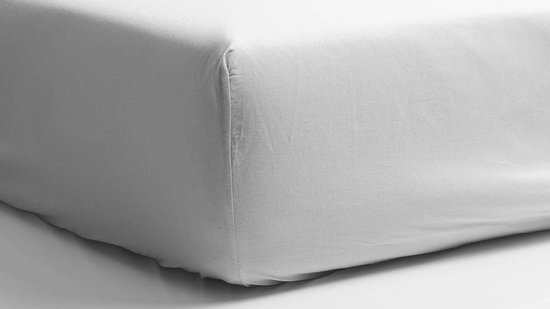 Snoozing - Hoeslaken - Lits jumeaux - 180x210 cm - Coton percale - Wit