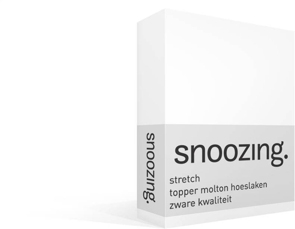Snoozing Stretch - Topper - Molton - Hoeslaken - Eenpersoons - 90x200/220 cm of 100x200 cm - Wit