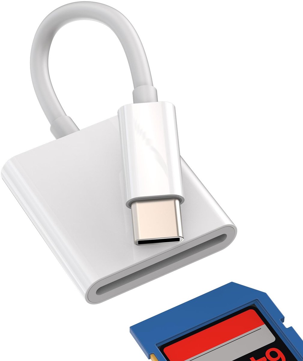 SPHProducts - USB C naar SD Kaartlezer - Snelle Gegevensoverdracht - Voor iPhone 15 Pro Max - iPad en MacBook - Geheugenkaarten - Geschikt voor Foto's ...