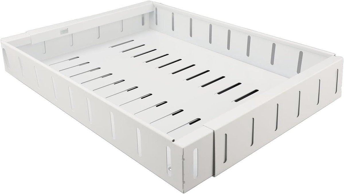 Kast Organizer - Uittrekbare Lade - Keuken Opbergen - Uitbreidbaar Ontwerp - 43x33x9 cm - Wit