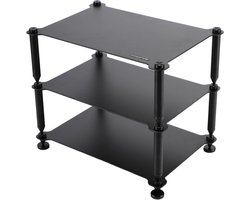 Hifi Rack - Audio Standaard - Apparatuur Organiseren - Modulair Stapelbaar - L23xB14xH11cm - Zilver