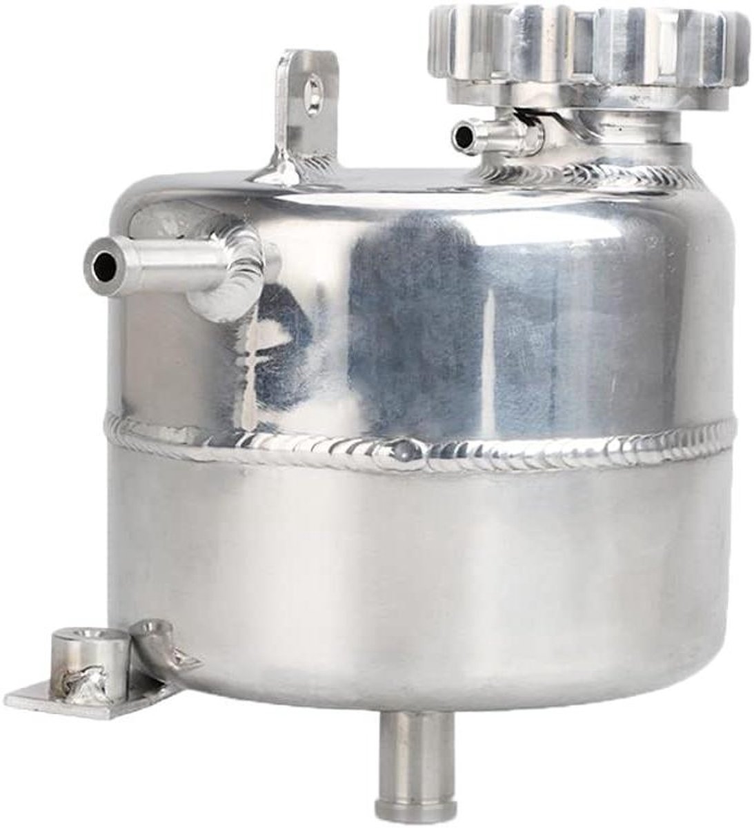 Koelvloeistof Tank - Radiator Overloop - Motor Onderhoud - Aluminium Constructie - 4.98 inch - Zilver