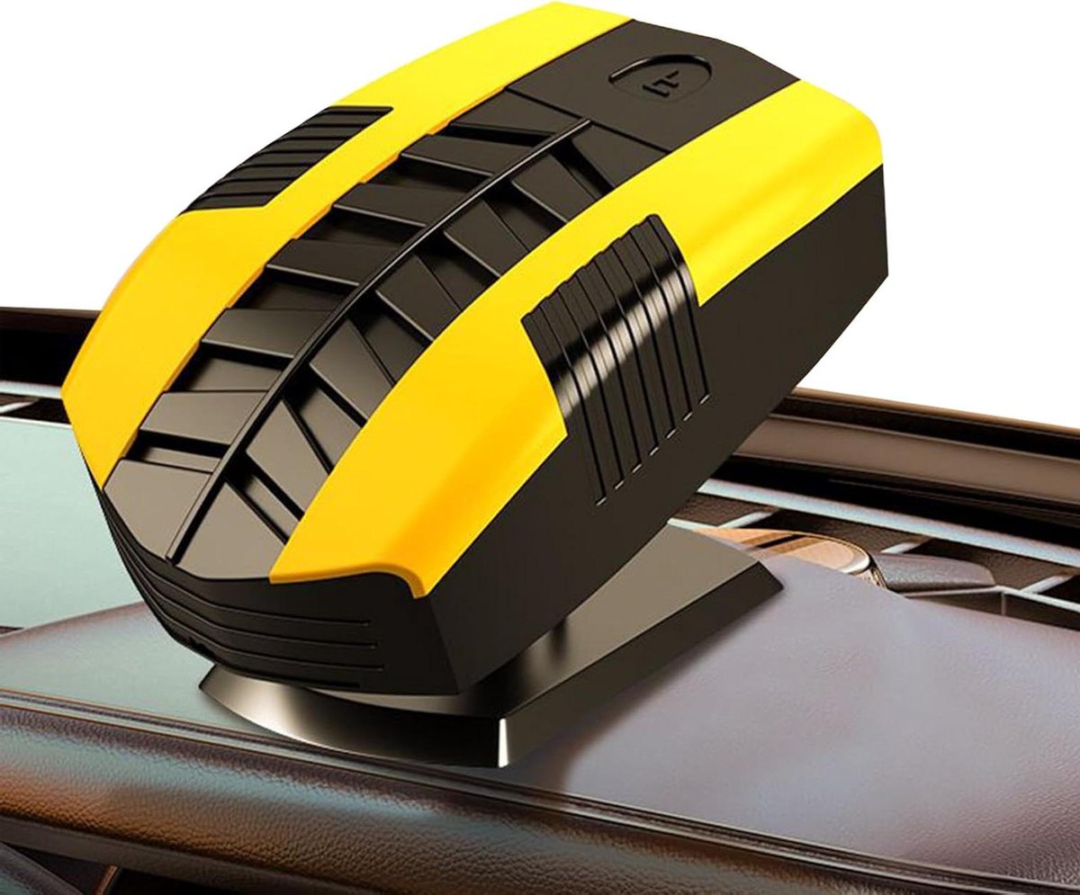 Auto Kachel - Ruiten Ontdooier - Veilig Rijden - Snelle Verwarming - 16 x 10.5 x 8.5 cm - Geel