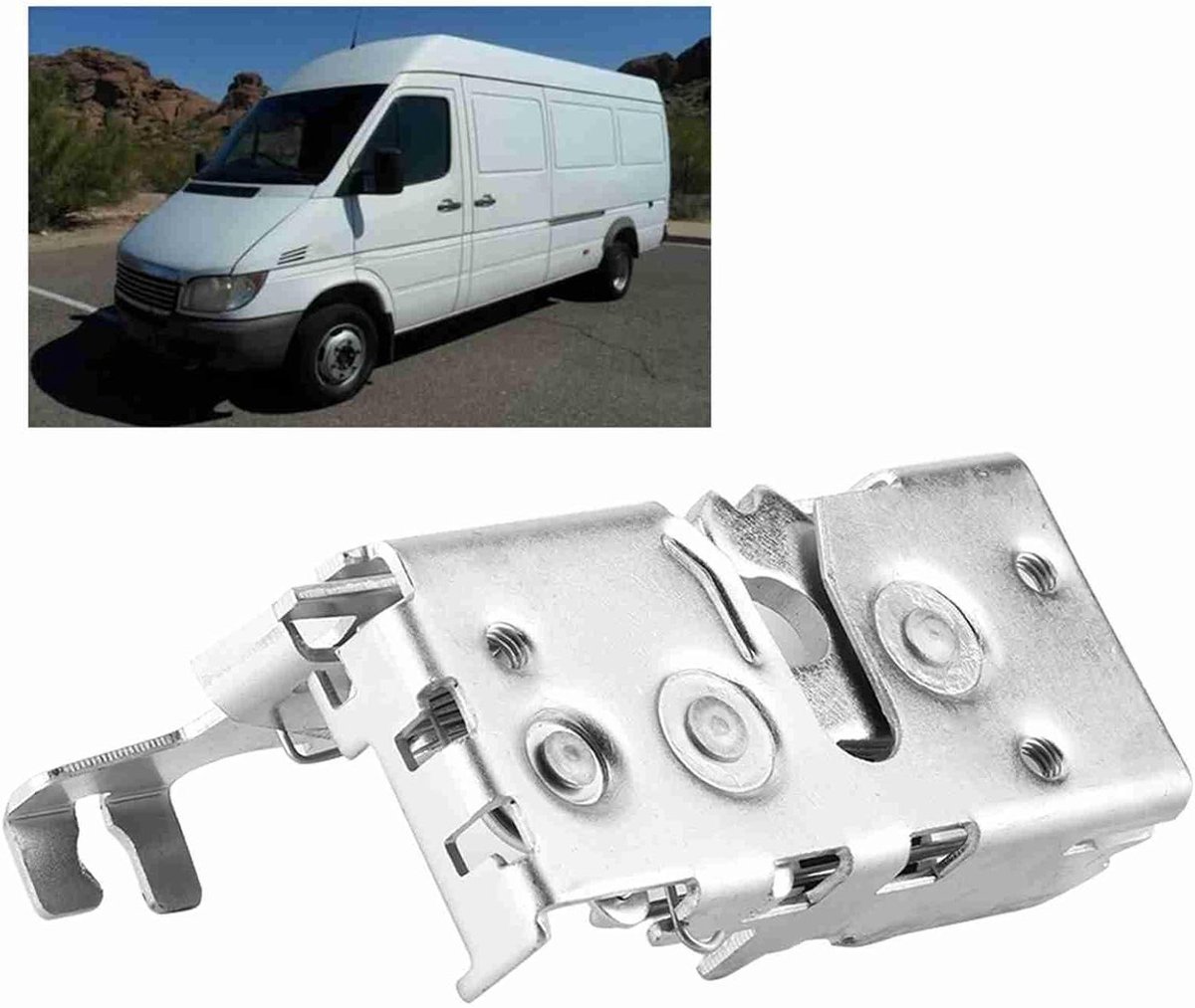 Deurslot Klink - Schuifdeur Slot - Voertuig Ontgrendelen - Hoge Precisie - 14 x 8 x 8 cm - Zilverkleurig