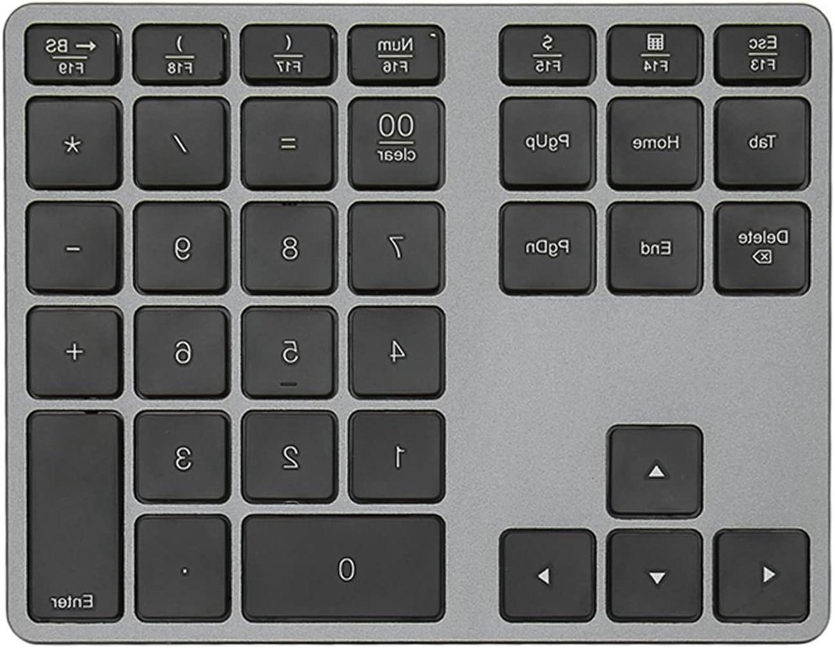 Numeriek Toetsenblok - Extern Nummerblok - Efficiënt Cijfers Invoeren - Aluminium Legering - 35 Toetsen - Zwart