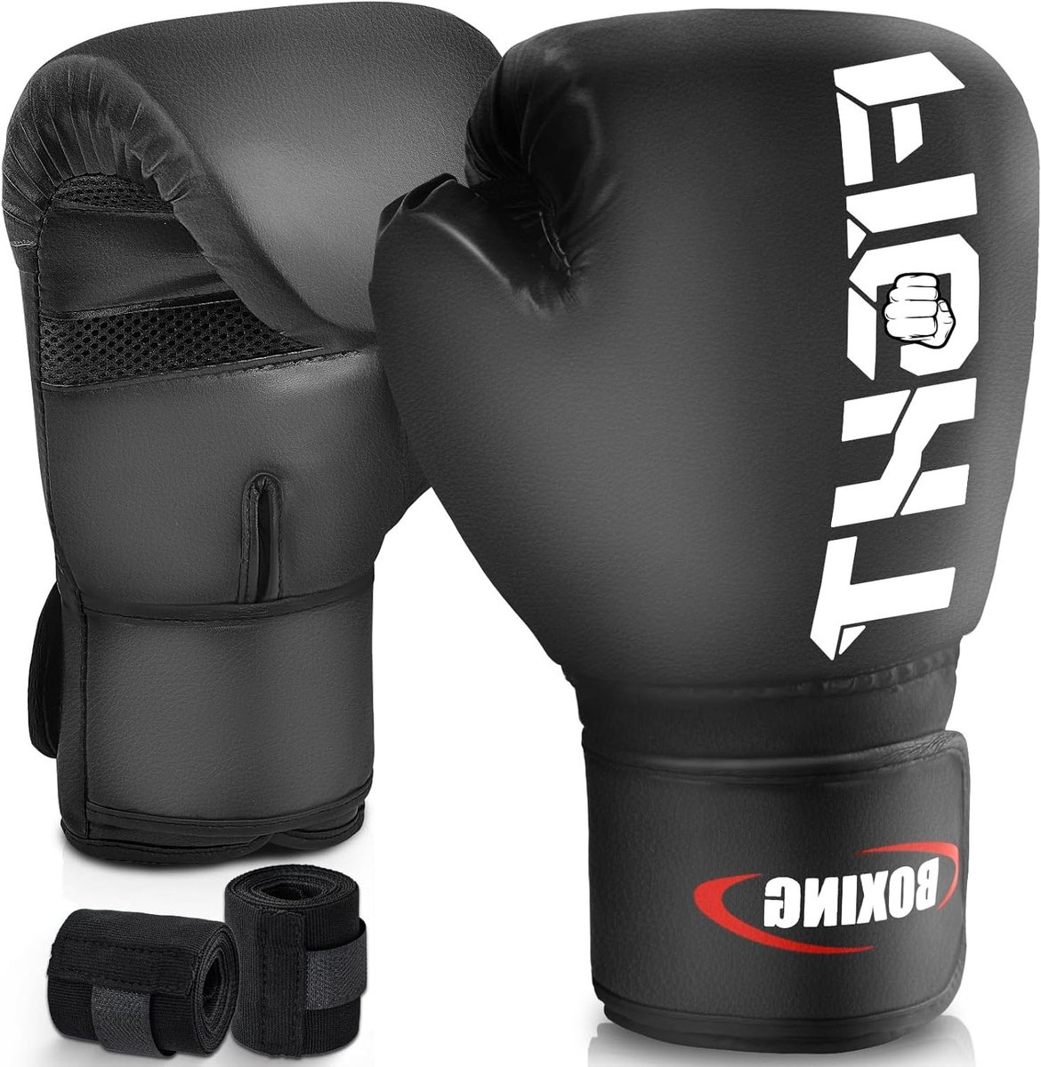 Sparring en Grappling MMA Handschoenen voor Kickboksen en Boksen met Verstelbare Polsondersteuning, 12 oz voor Training en Wedstrijden