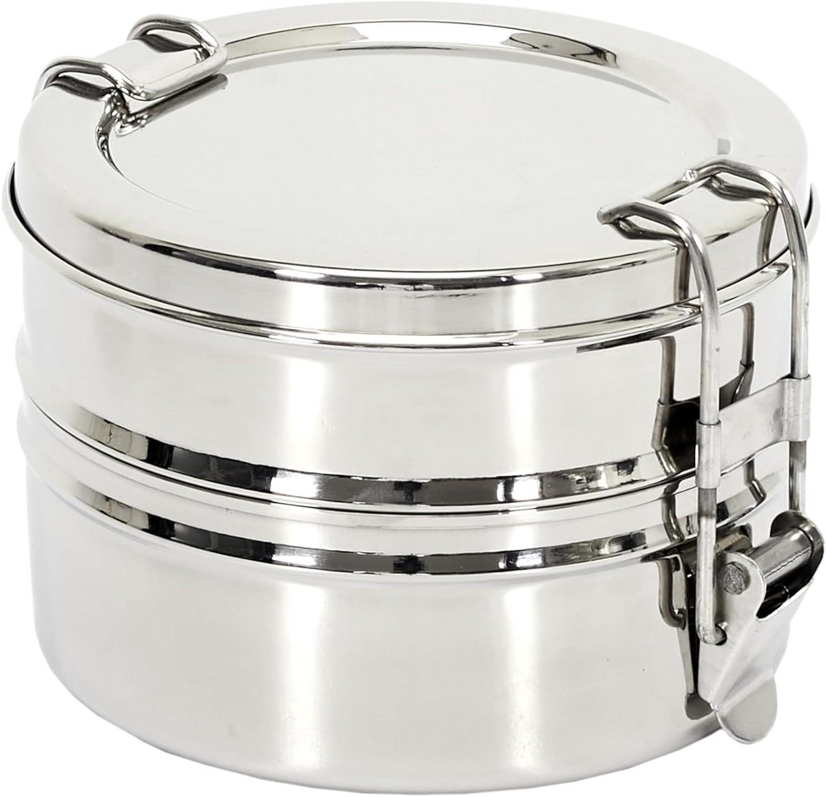 Lunchtrommel 2 Niveaus - Bento Box - Maaltijd Meenemen - Roestvrij Staal - 140 cl - Multicolor