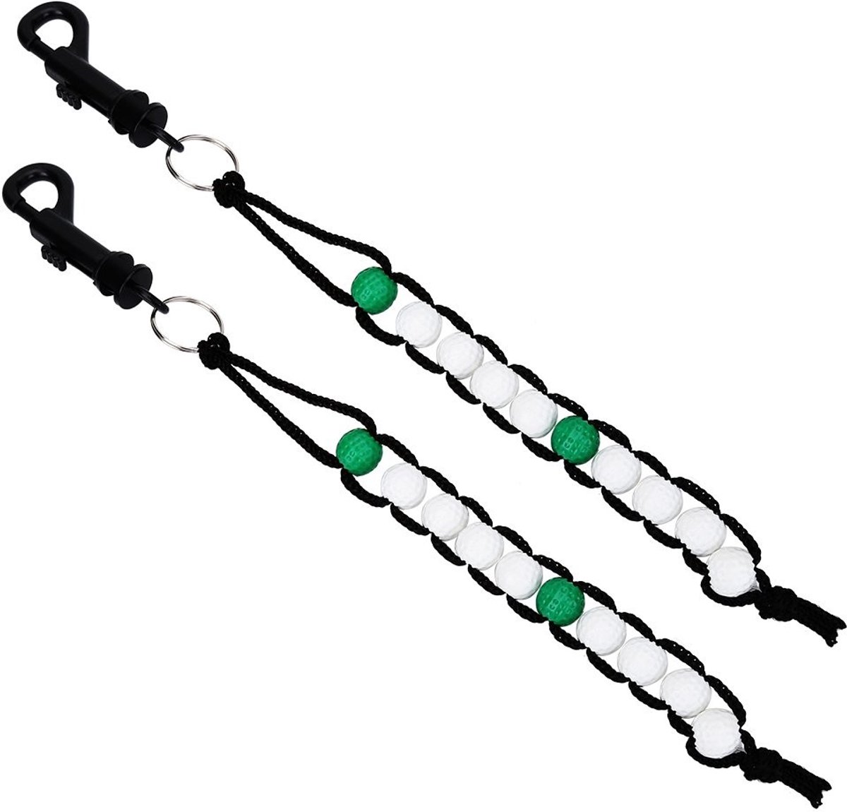 Allecto - Golf Score Counter - Golf Bead String - Handgemaakt en Duurzaam - Score Teller - Perfect voor Golf Liefhebbers - Inclusief 2 Clips