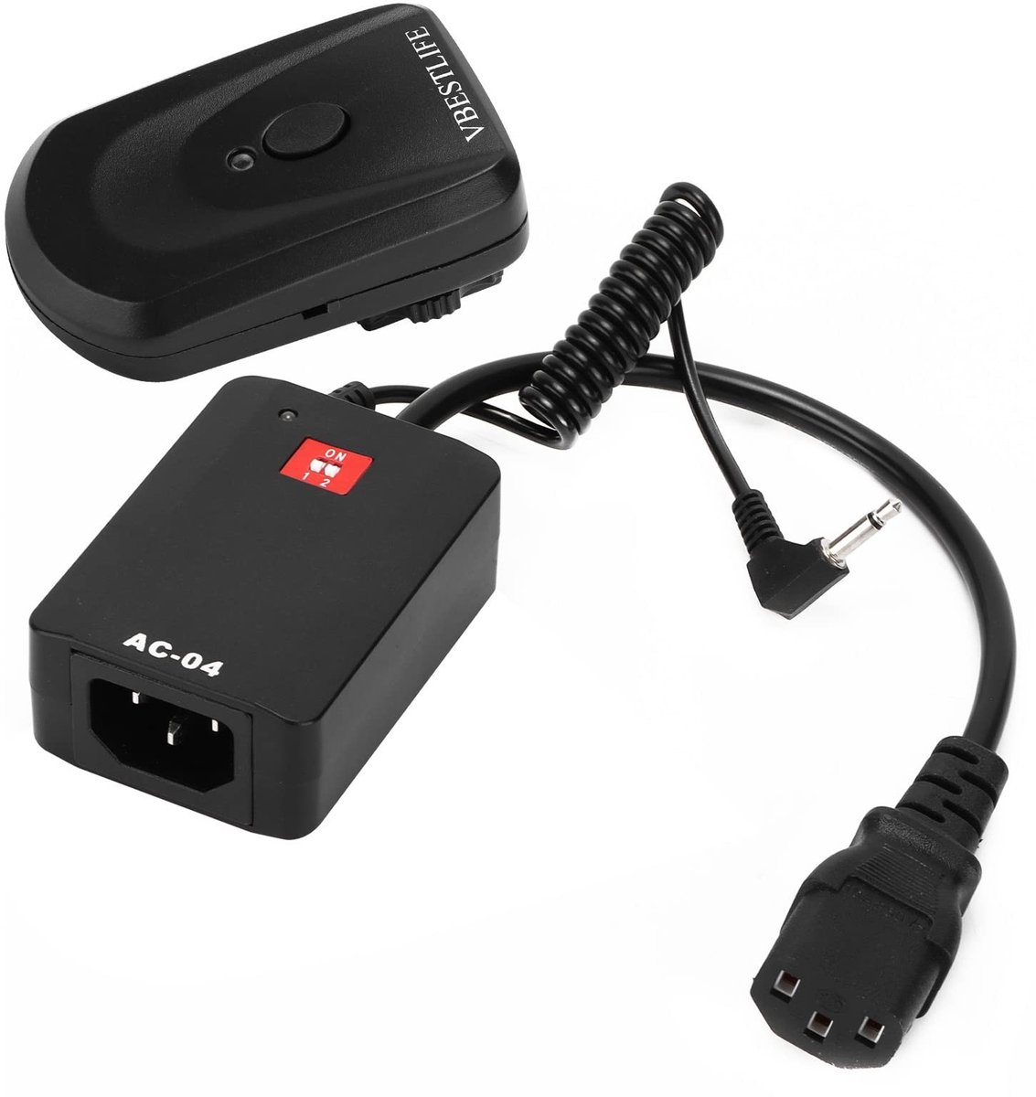 Allecto - Studio Flash Trigger - 4-Kanaals Trigger met AC Voeding - Ingebouwde Batterij - Geschikt voor professionele fotografie - Betrouwbare draa...