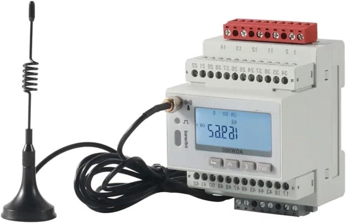 Slimme Energiemeter - 3 Fase Meter - Energie Verbruik Meten - RS485 MODBUS-RTU - 200 Gram - Grijs