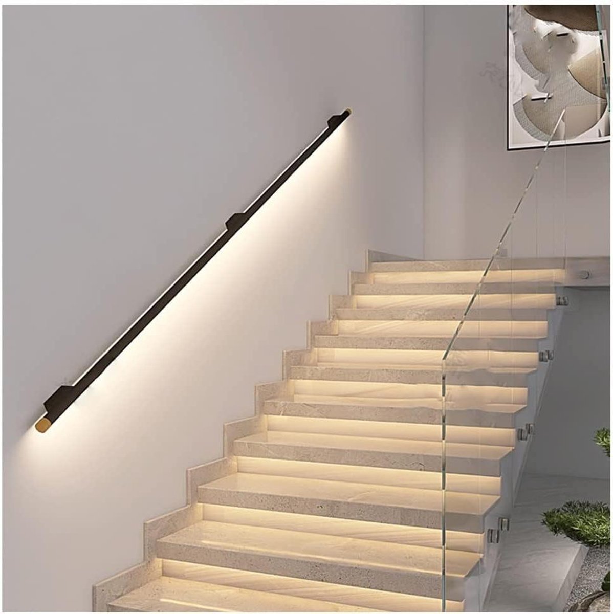 LED Trapleuning - Verlichte Handgreep - Veilige Trap - Geïntegreerd Lichtkanaal - 15 meter - Zwart
