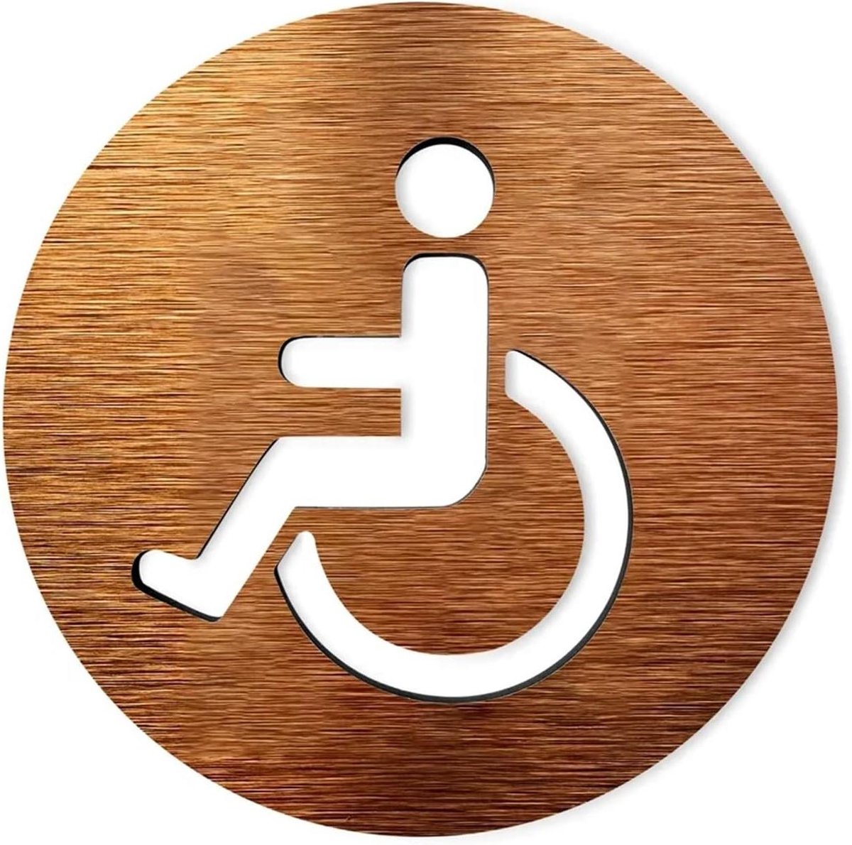 Toiletplaat - WC Pijltje - Locatie Aangeven - Duurzaam Composiet - 20x20cm - Zilvergoud