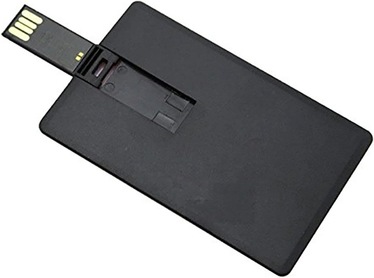 USB Stick - Geheugenstick - Data Opslag - Creditcard Vorm - 32 GB - Zwart