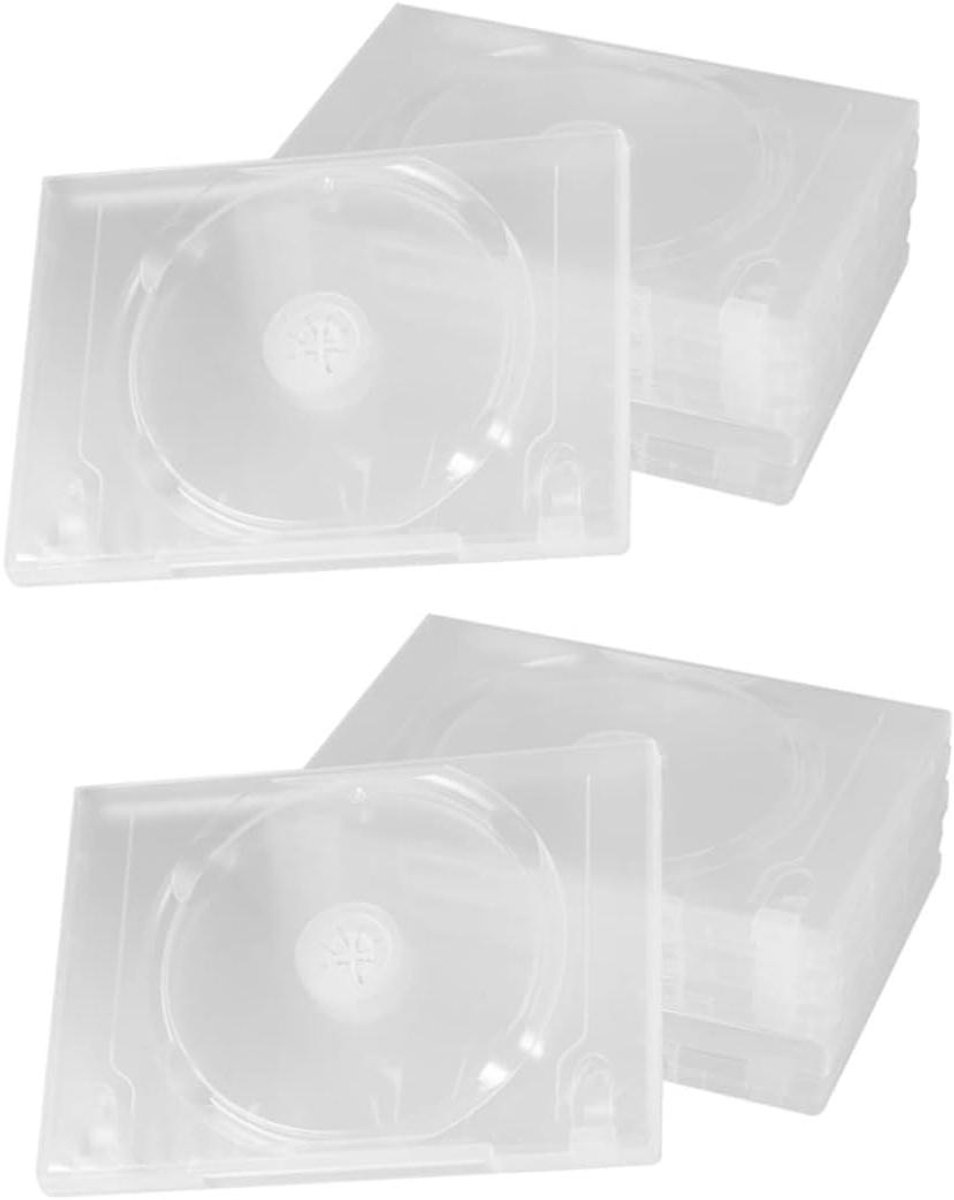 Opslagdozen - DVD Hoesjes - Media Organiseren - Krasbestendig Ontwerp - 12 Stuks - Transparant